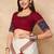 Maroon Pure Cotton Round Neck Readymade Blouse