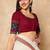 Maroon Pure Cotton Round Neck Readymade Blouse