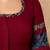 Maroon Pure Cotton Round Neck Readymade Blouse