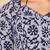 Off White-Blue Batik Hand Block Printed Pure Cotton V Neck Readymade Blouse
