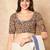 Multicolor Kalamkari Pure Cotton Round Neck Readymade Blouse