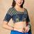 Blue Hand Block Printed Ajrakh Pure Cotton Readymade blouse