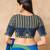 Blue Hand Block Printed Ajrakh Pure Cotton Readymade blouse