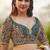 Beige Hand Block Printed Ajrakh Pure Cotton Sweetheart Neck Readymade Blouse