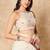 Off White Pure Cotton Boat Neck Readymade Blouse