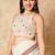 Off White Pure Cotton Boat Neck Readymade Blouse