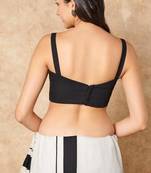 Black Pure Cotton Sleeveless Readymade Blouse