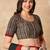 Beige-Black Hand Block Printed Ajrakh Pure Cotton Round Neck Readymade Blouse