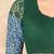Green Pure Cotton Readymade Blouse With Hand Block Printed Ajrakh Sleeves