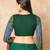 Green Pure Cotton Readymade Blouse With Hand Block Printed Ajrakh Sleeves