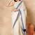 Off White  Pure Cotton Boat Neck Readymade Blouse