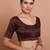 Maroon Brocade Round Neck Readymade Blouse