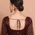 Maroon Brocade Round Neck Readymade Blouse
