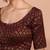 Maroon Brocade Round Neck Readymade Blouse