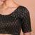 Black Brocade Round Neck Readymade Padded Blouse