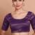 Purple Brocade Round Neck Readymade Blouse