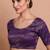 Purple Brocade Round Neck Readymade Blouse