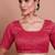 Pink Brocade Round Neck Readymade Padded Blouse