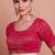 Pink Brocade Round Neck Readymade Padded Blouse