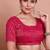Pink Brocade Round Neck Readymade Padded Blouse