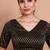 Black Brocade V Neck Readymade Blouse