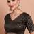 Black Brocade V Neck Readymade Blouse