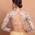 White Georgette Embroidered V Neck Readymade Blouse