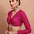 Pink Georgette Embroidered V Neck Readymade Blouse