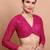 Pink Georgette Embroidered V Neck Readymade Blouse