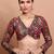 Green Georgette Embroidered V Neck Readymade Blouse
