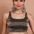 Grey Tissue Sleeveless Readymade Blouse