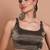 Grey Tissue Sleeveless Readymade Blouse
