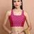 Magenta Brocade Sleevless Readyade Blouse