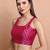 Magenta Brocade Sleevless Readyade Blouse