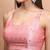 Peach Brocade Sleeveless Readymade Blouse