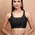 Black Brocade Sleeveless Readymade Blouse