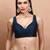 Navy Blue Silk Sleeveless Readymade Blouse