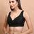 Black Silk Sleeveless Readymade Blouse