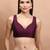 Wine Silk Sleeveless Readymade Blouse