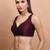 Wine Silk Sleeveless Readymade Blouse