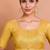 Golden Tissue Round Neck Readymade Blouse