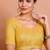 Golden Tissue Round Neck Readymade Blouse