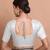 Silver Tissue Round Neck Readymade Blouse