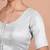 Silver Tissue Round Neck Readymade Blouse
