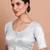 Silver Tissue Round Neck Readymade Blouse