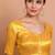 Dark Gold Tissue Round Neck Readymade blouse