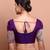 Purple Silk Round Neck Readymade Blouse