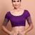 Purple Silk Round Neck Readymade Blouse