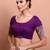 Purple Silk Round Neck Readymade Blouse