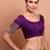 Purple Silk Round Neck Readymade Blouse